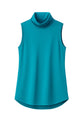 CAMISETA GOLA ALTA CAVADA ALONGADA TRICOT P MARROM