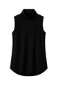 CAMISETA GOLA ALTA CAVADA ALONGADA TRICOT P MARROM