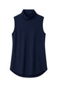 CAMISETA GOLA ALTA CAVADA ALONGADA TRICOT P MARROM
