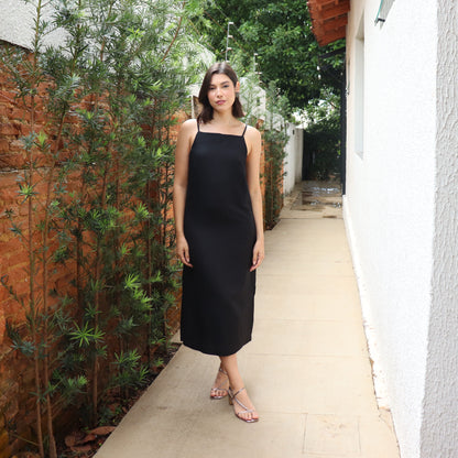 VESTIDO ALÇA FINA MIDI AMAMENTAÇÃO VISCOLINHO