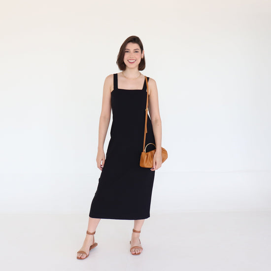VESTIDO ALÇA LARGA CANELADO