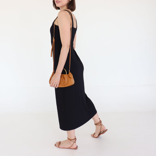 VESTIDO ALÇA LARGA CANELADO