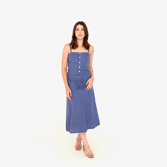 SAIA EVASÊ VISCOLINHO 36 AZUL JEANS